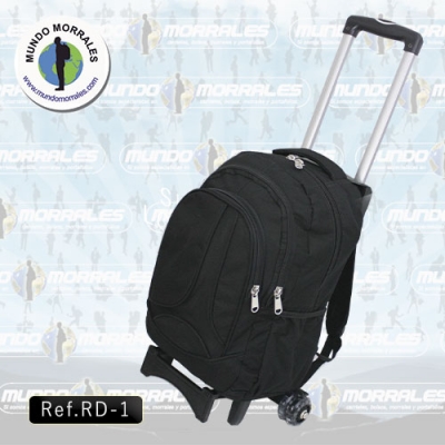 Advertising backpack with wheels